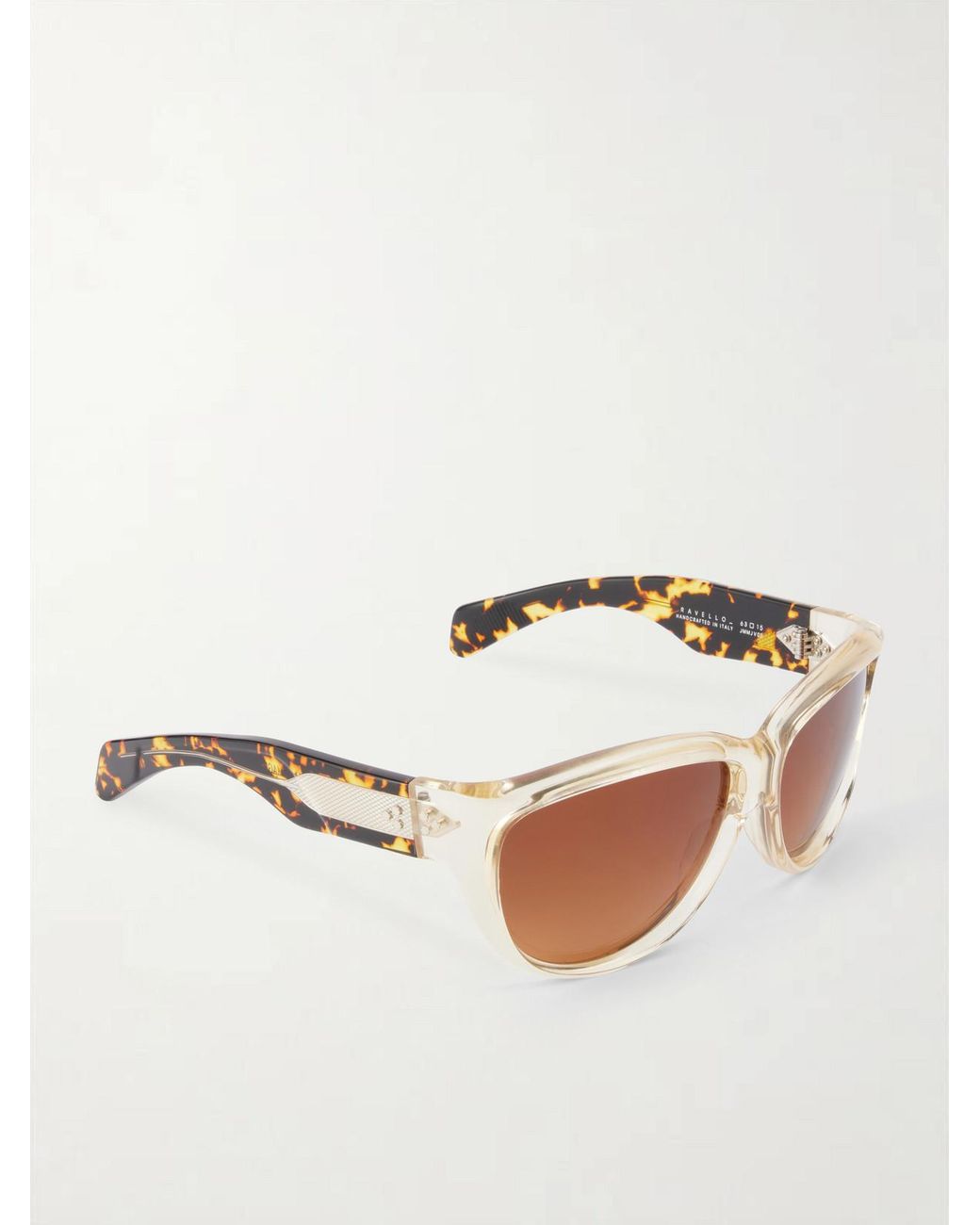 Jacques Marie Mage Natural Ravello D-Frame Tortoiseshell Acetate Sunglasses