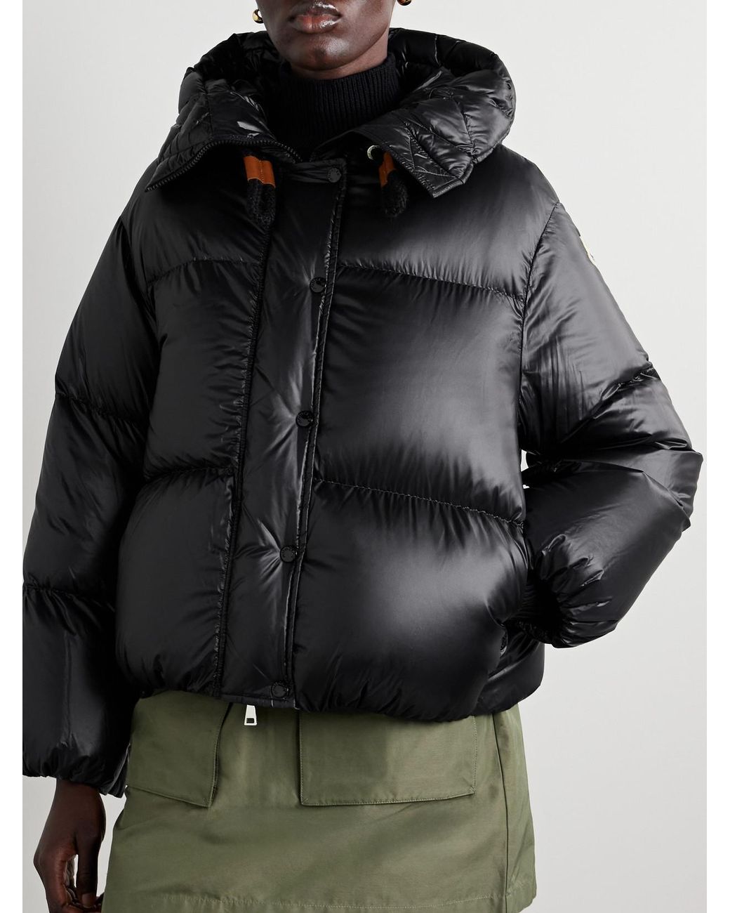 Moncler Black Borey Hooded Padded Quilted Shell Down Jacket