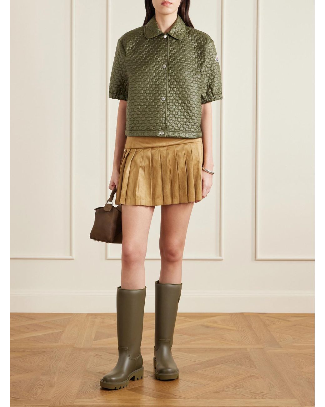 Moncler Green Quilted Shell Jacket