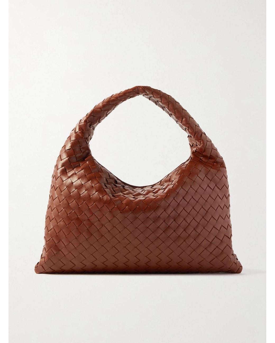 Bottega Veneta Brown Hop Medium Intrecciato Leather Tote