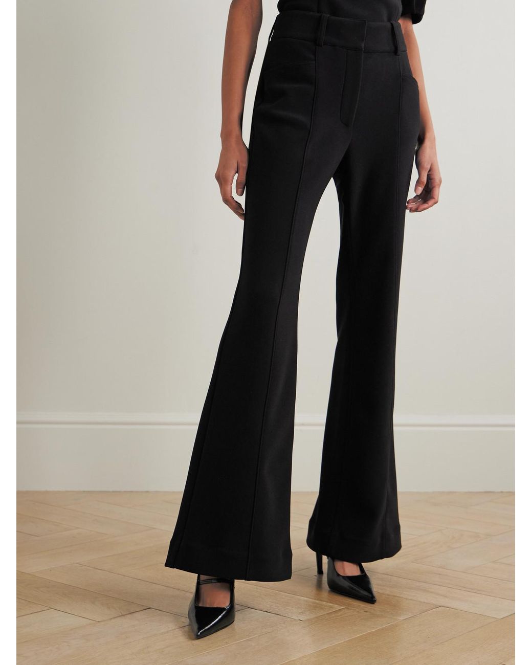 Proenza Schouler Black Kalea Schlaghose Aus Stretch-Crêpe