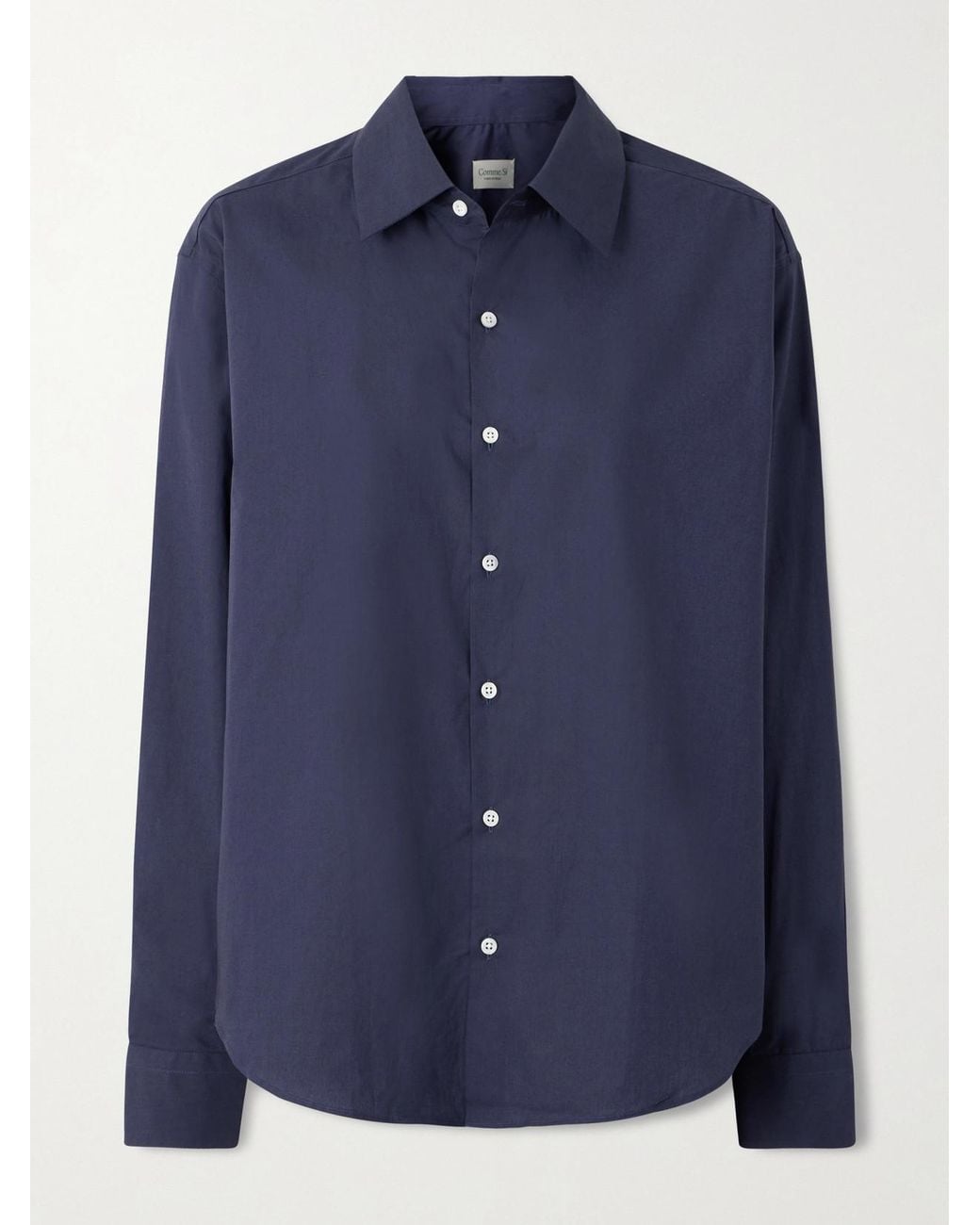 Comme Si Blue Cotton-Poplin Shirt