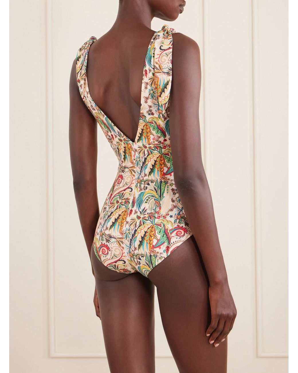 Etro White Printed Swimsuit