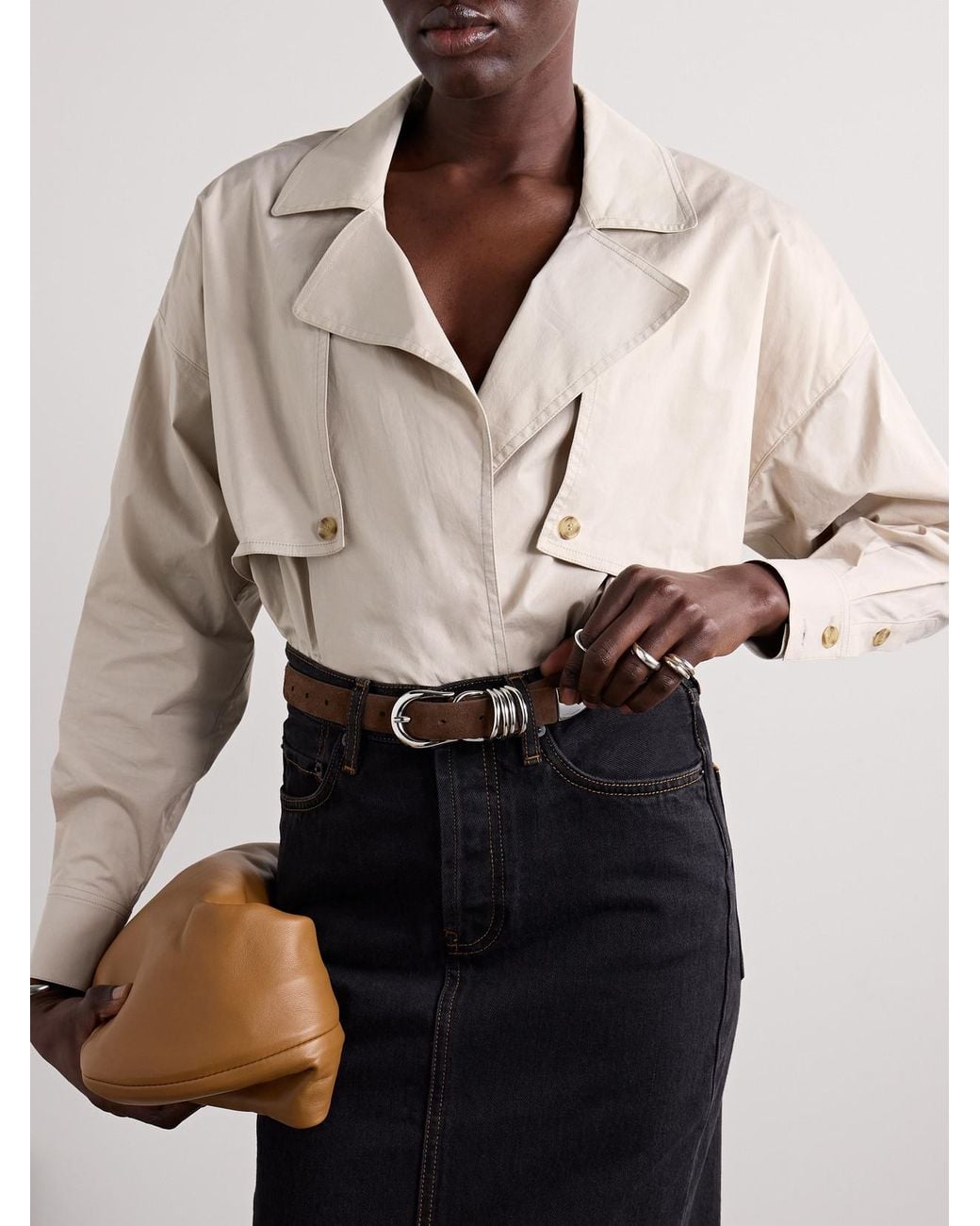 DEHANCHE Brown Hollyhock Suede Belt