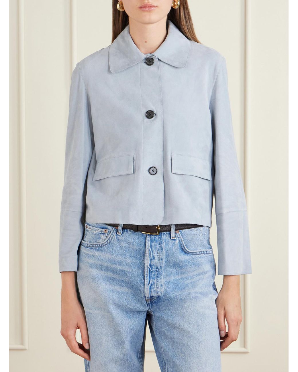 Arma Blue Fem Suede Jacket
