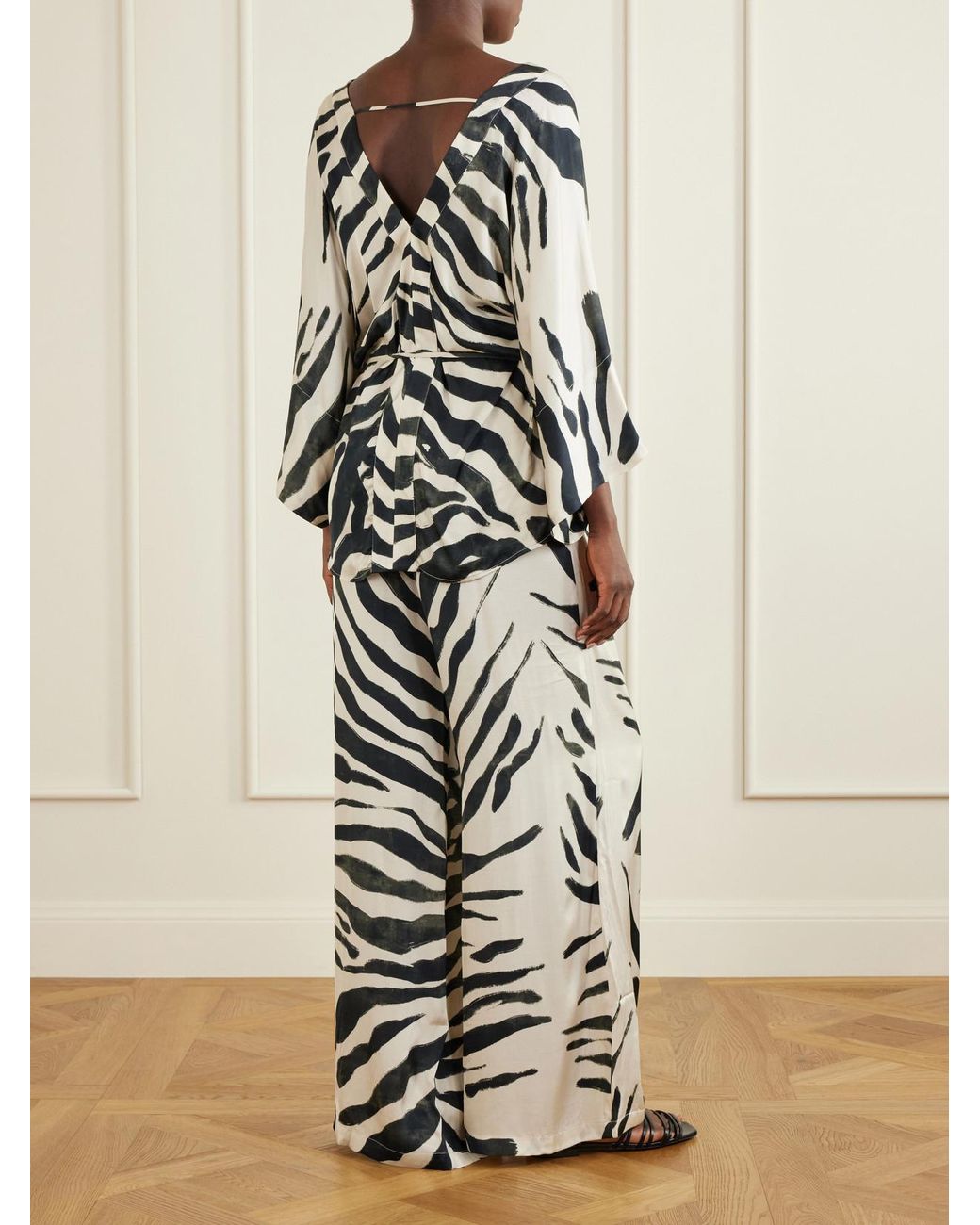 ANDRES OTALORA White Desierto Vivo Printed Georgette Blouse