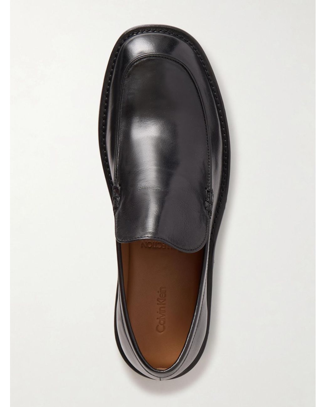 Calvin Klein Black Lido Leather Loafers