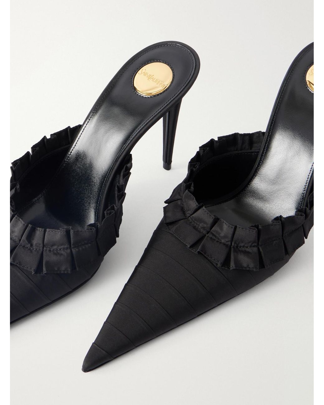 Saint Laurent Natural Madeleine 95 Taffeta Pumps