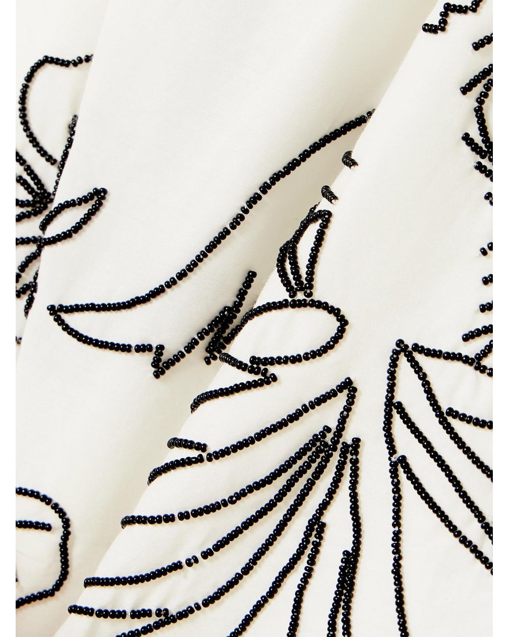 Bode Natural Cockatoo Tap Bead-Embellished Cotton And Silk-Blend Shorts