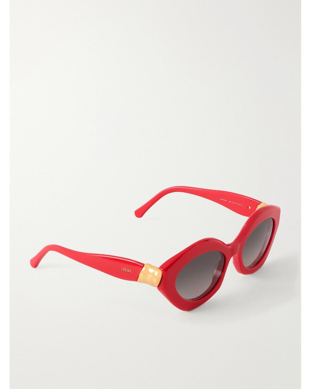 Loewe Red Coil Cat-Eye Acetate Sunglasses