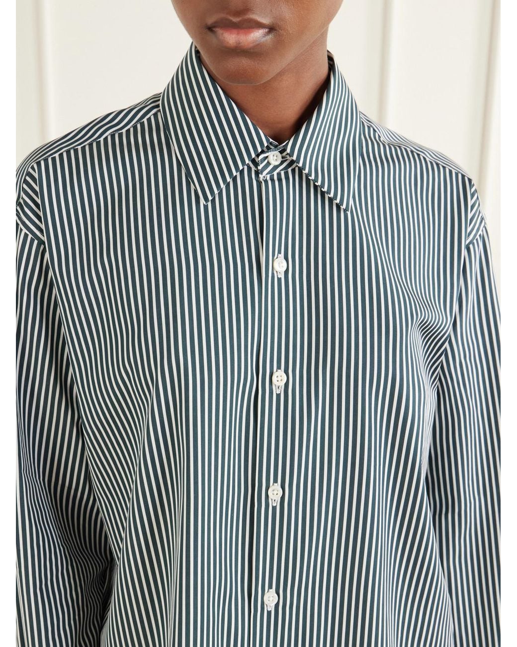 Comme Si Blue La Shirt Classica Cotton-Poplin Shirt