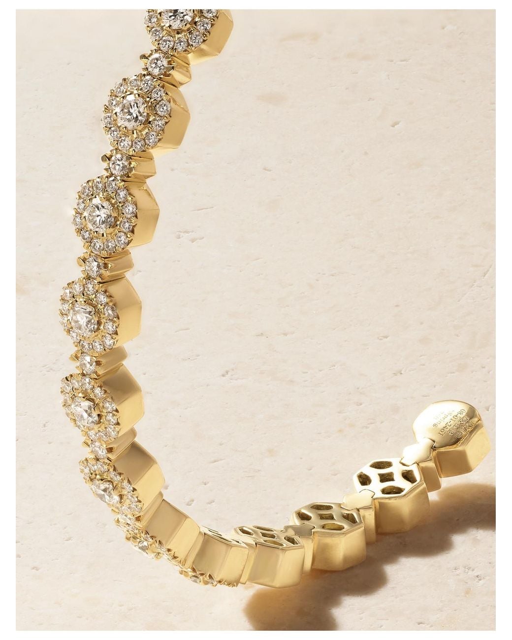 David Morris Natural Triolette 18-Karat Diamond Bangle