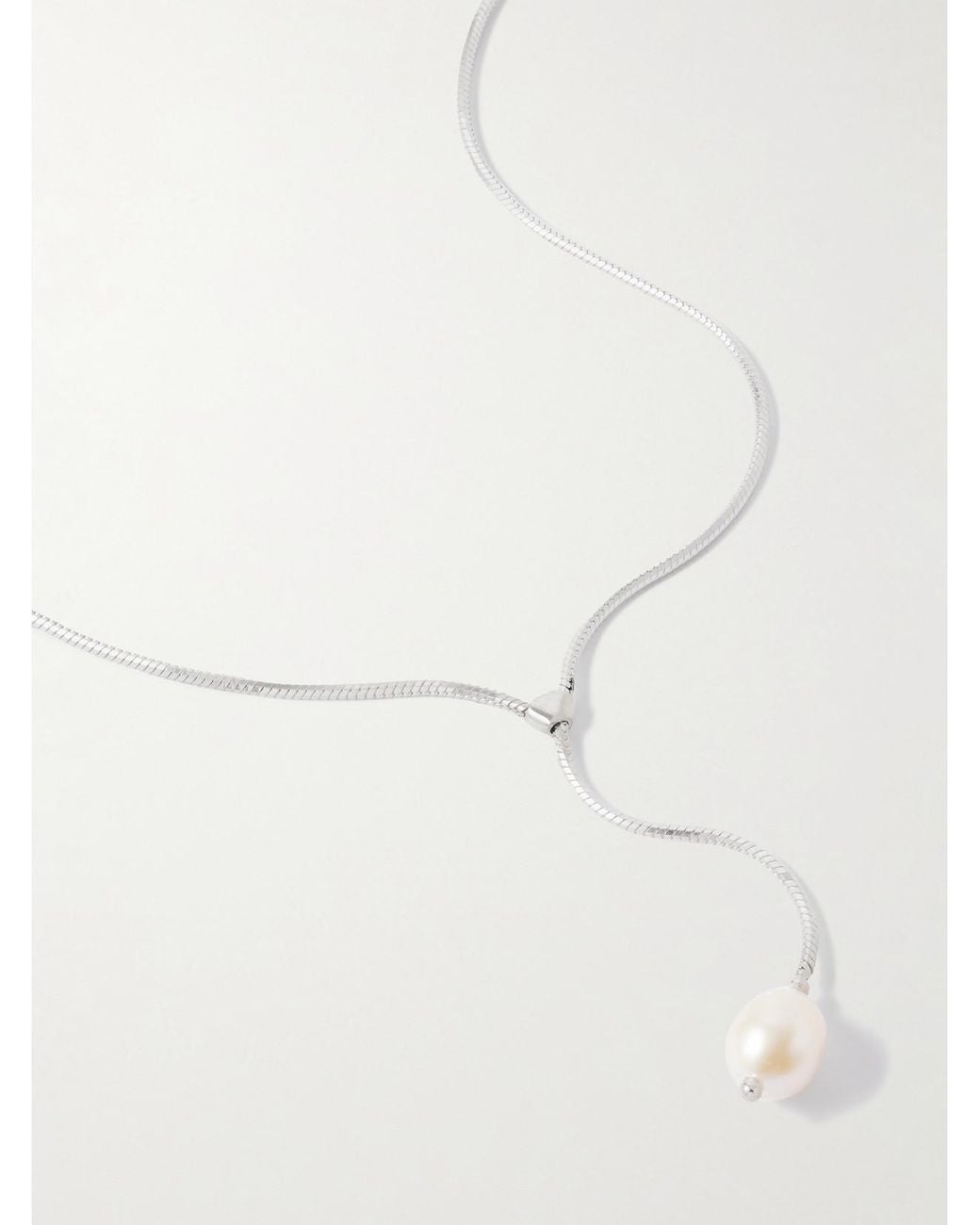 Loren Stewart White Remier Sterling Pearl Necklace