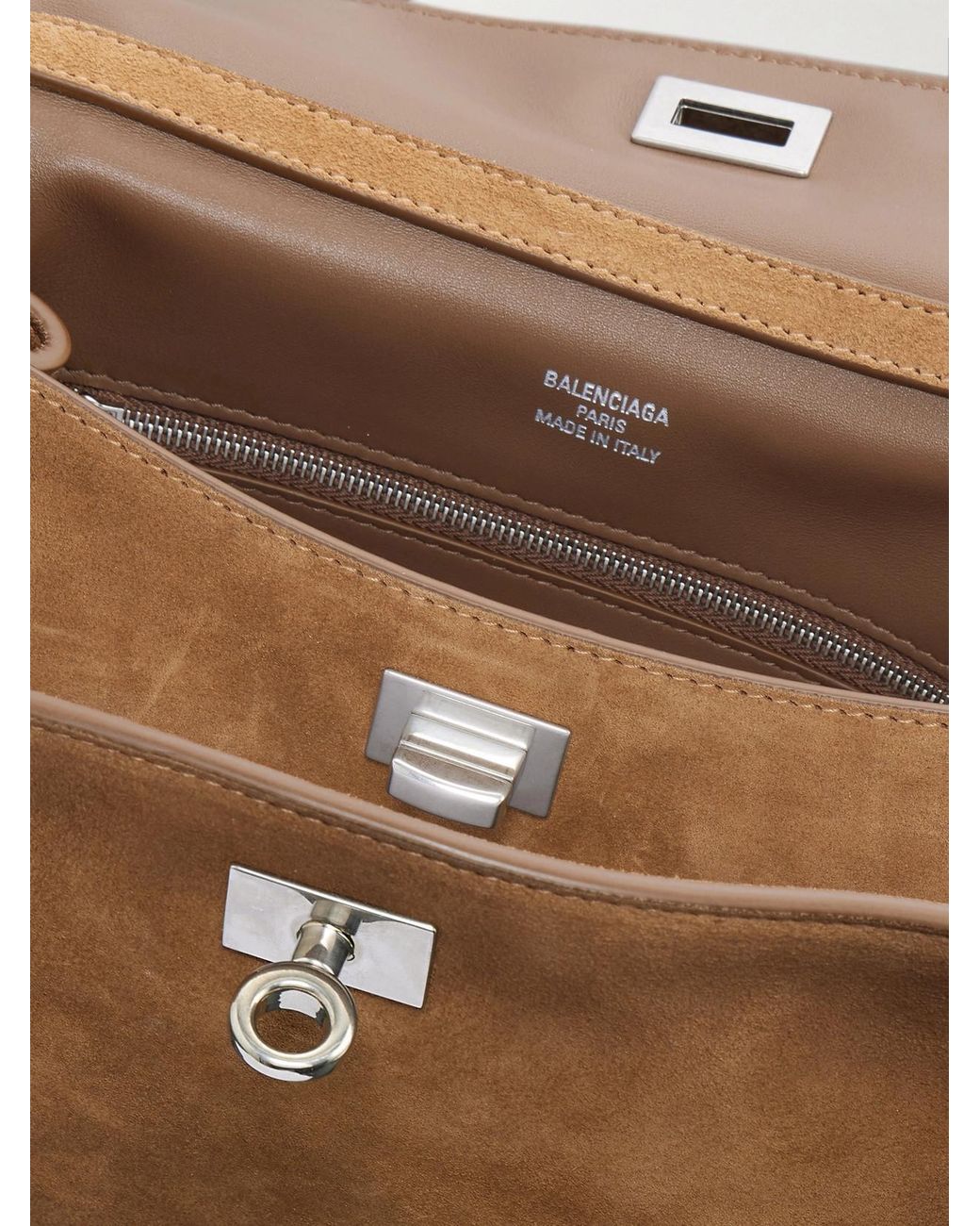 Balenciaga Brown Rodeo Small Suede Top-Handle Bag