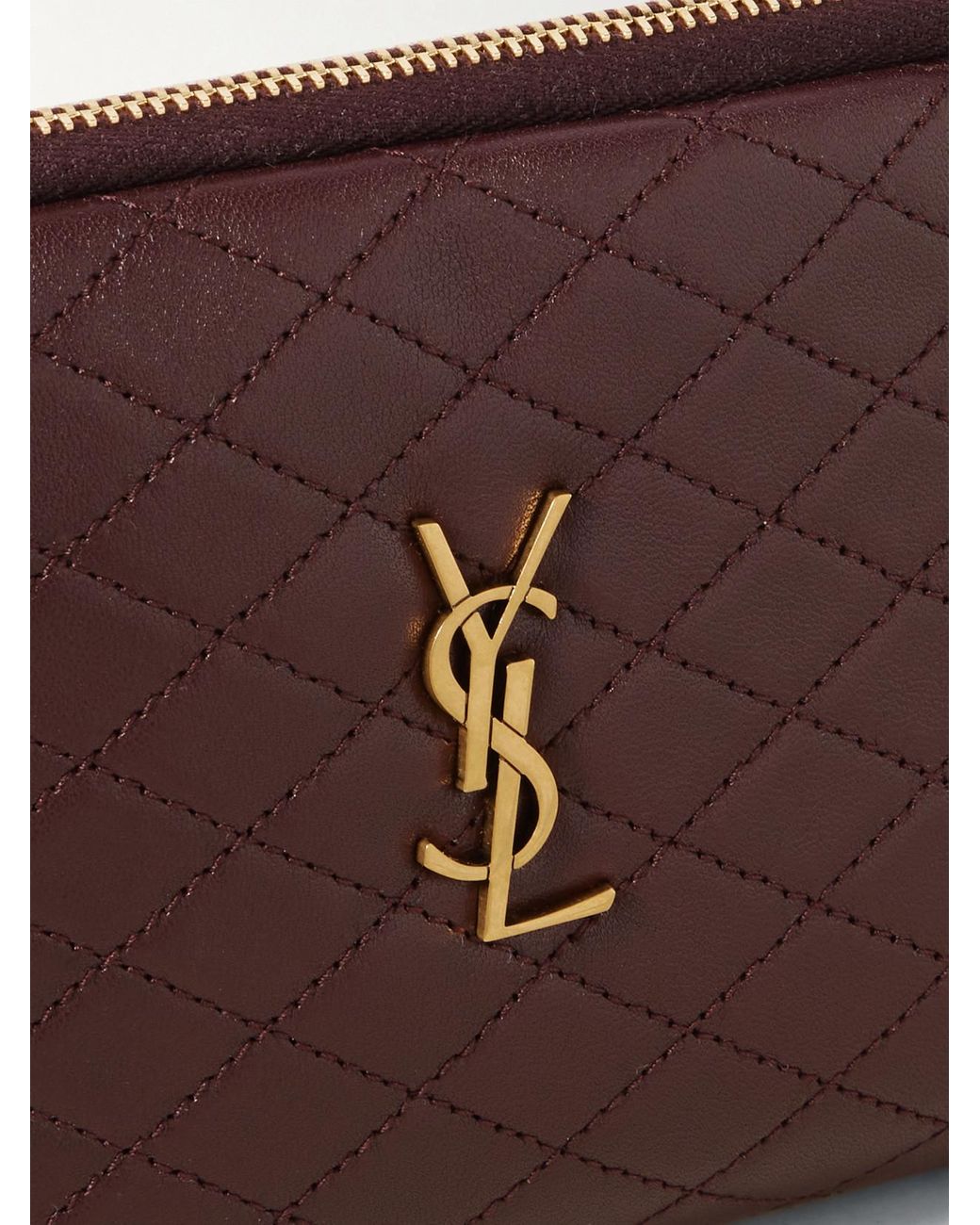 Saint Laurent Brown Gaby Medium Quilted Leather Shoulder Bag