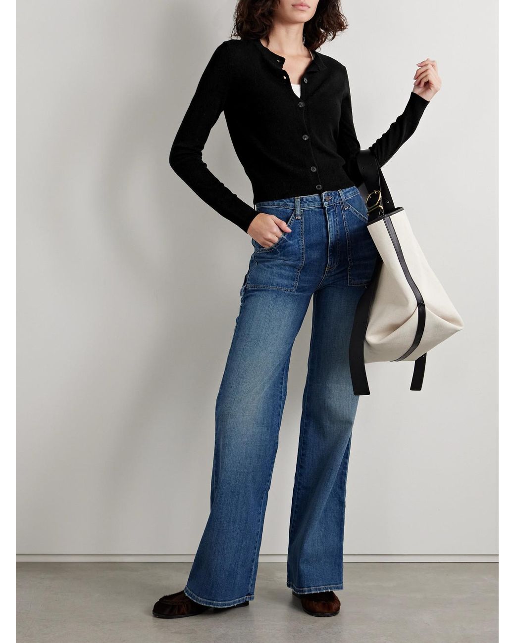 Nili Lotan Black March Cashmere Cardigan