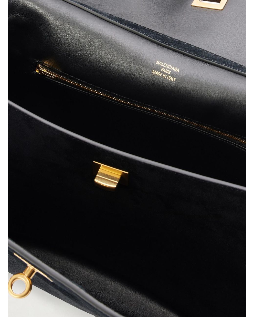 Balenciaga Black Rodeo Suede Shoulder Bag