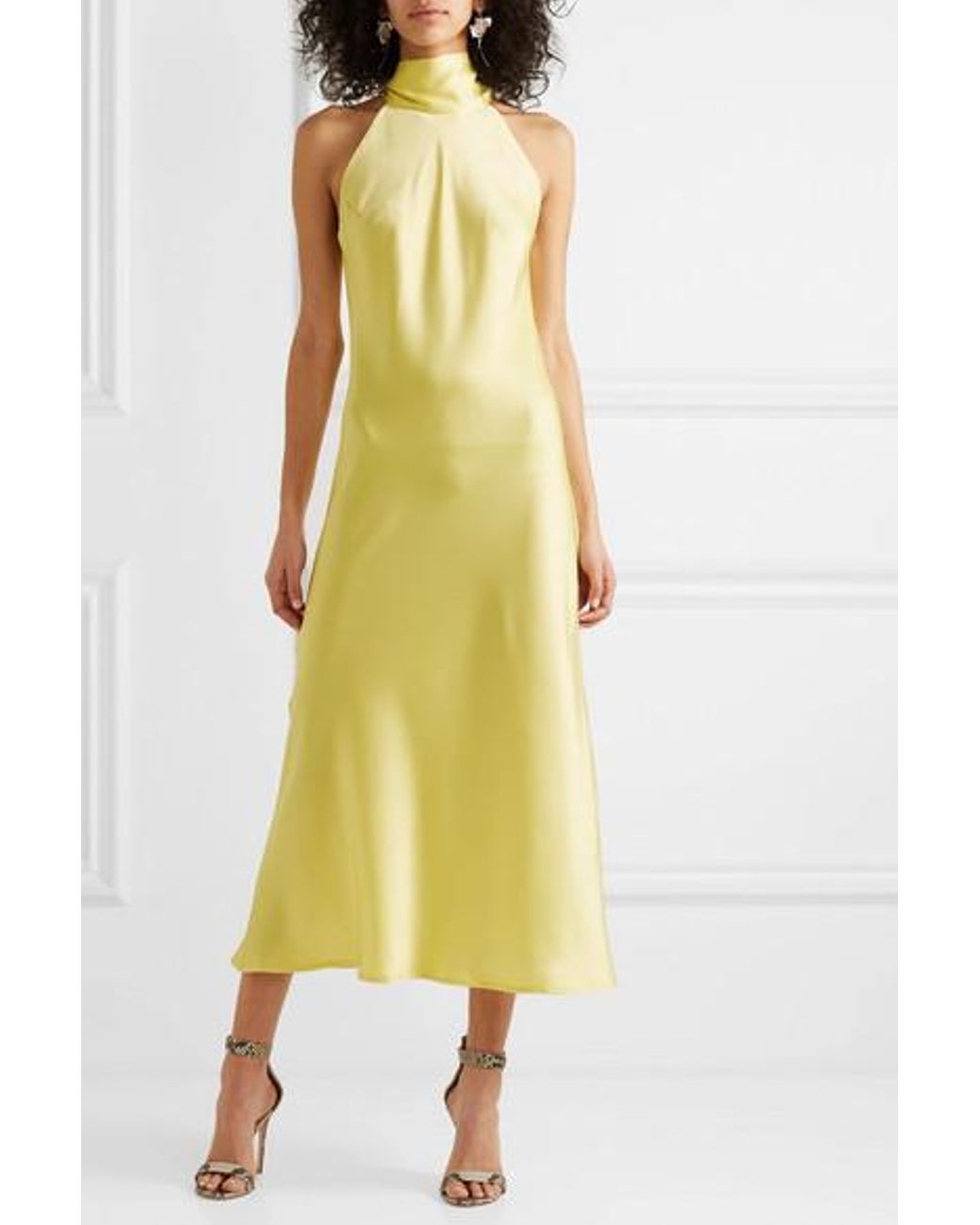 Galvan sienna satin midi clearance dress