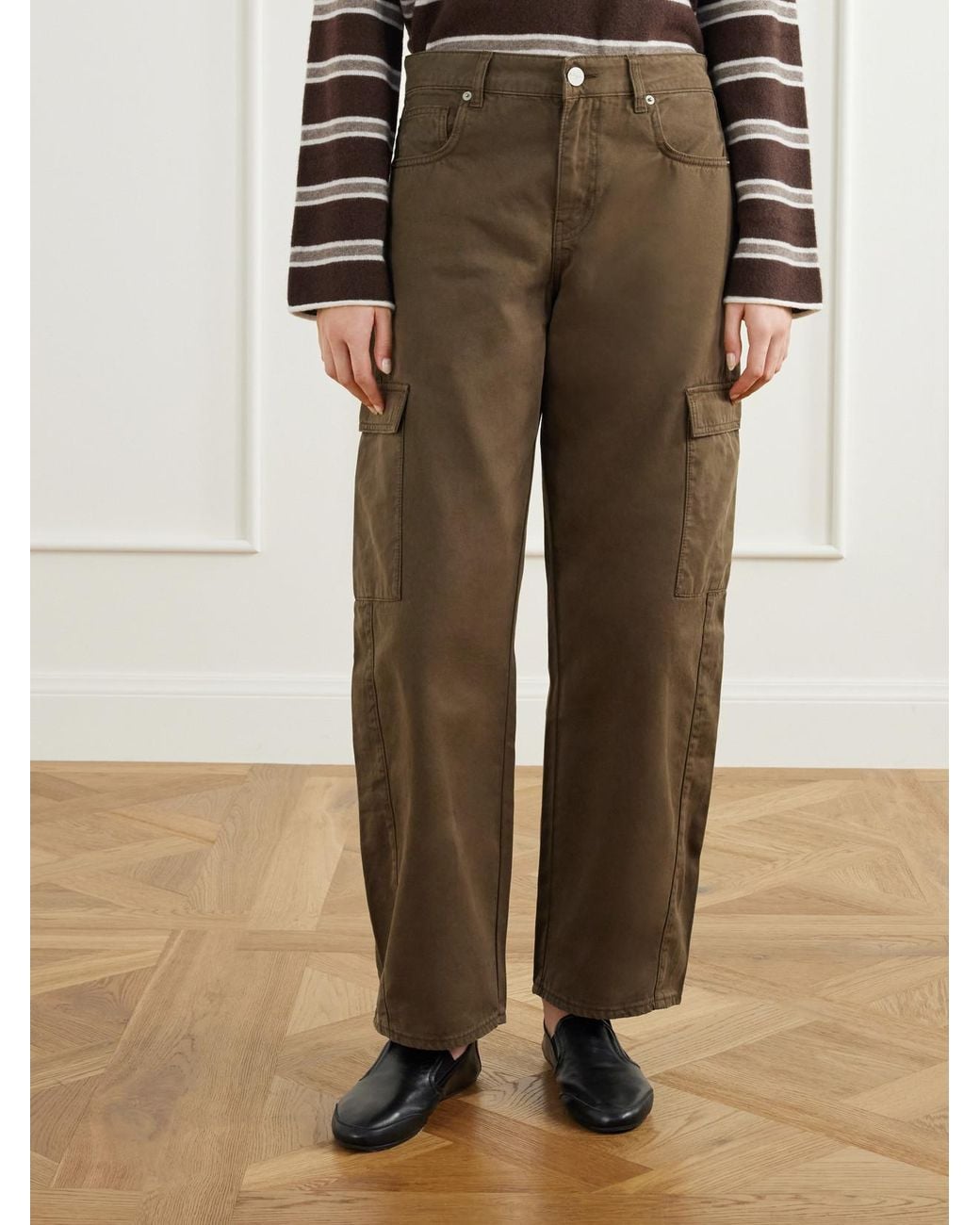 La Ligne Natural Mid-Rise Barrel-Leg Jeans