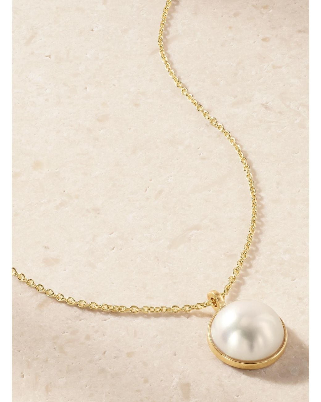 Sophie Bille Brahe Natural Luce Simple 14-Karat Recycled Pearl Necklace