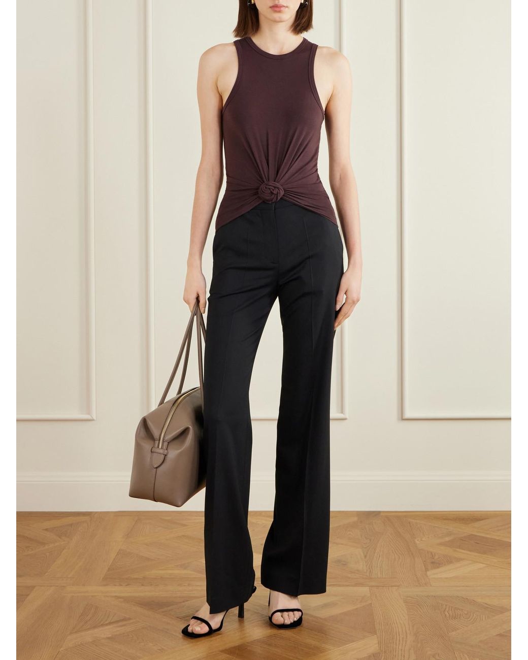 Magda Butrym Purple Cotton-Stretch Tank Top