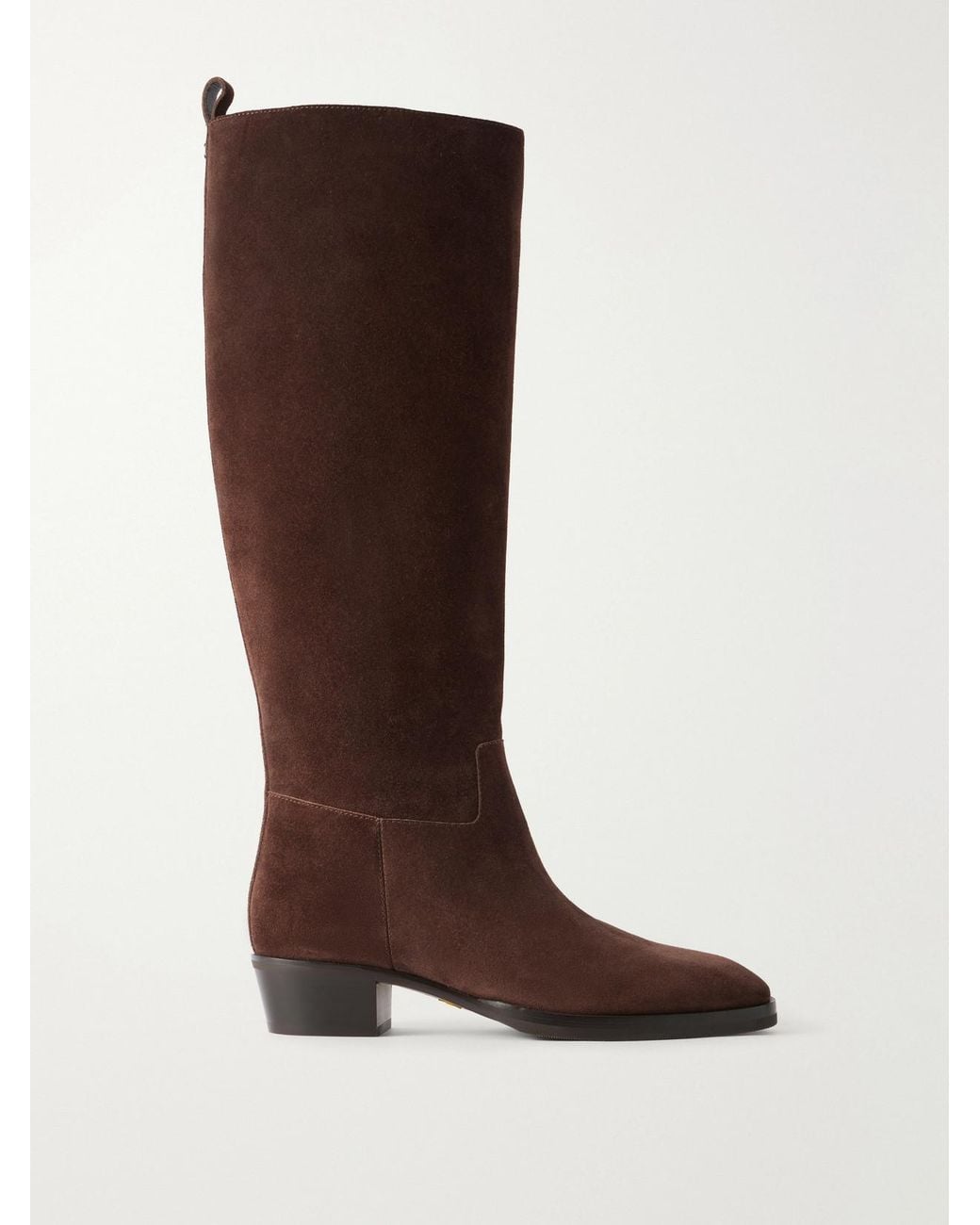 Jimmy Choo Brown Mave Paneled Suede Knee Boots