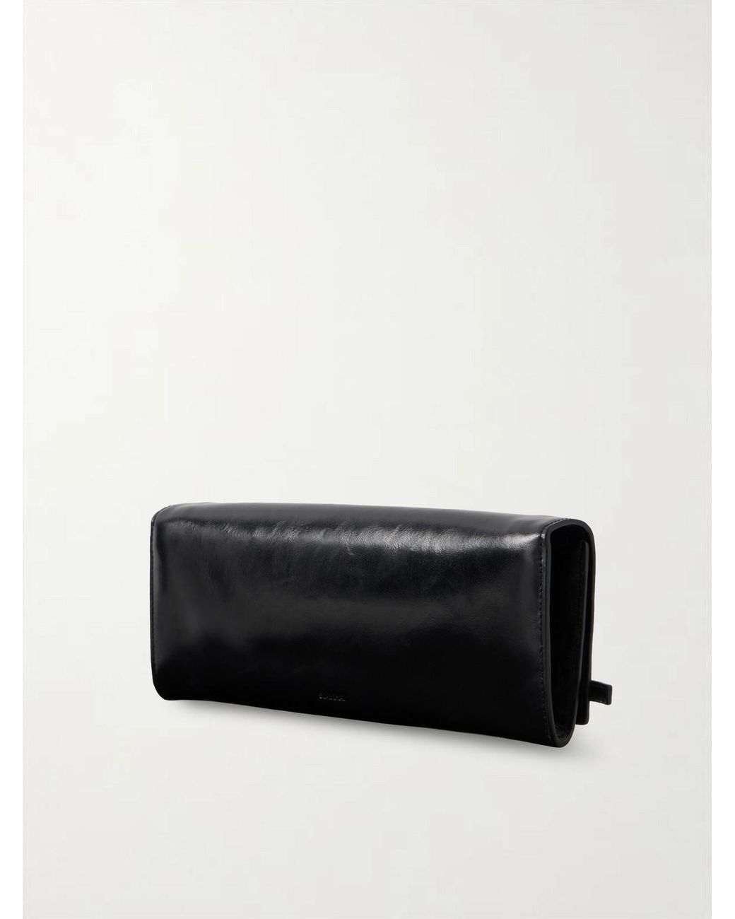 Jonathan Simkhai Black River East-West Moto Leather Clutch Bag