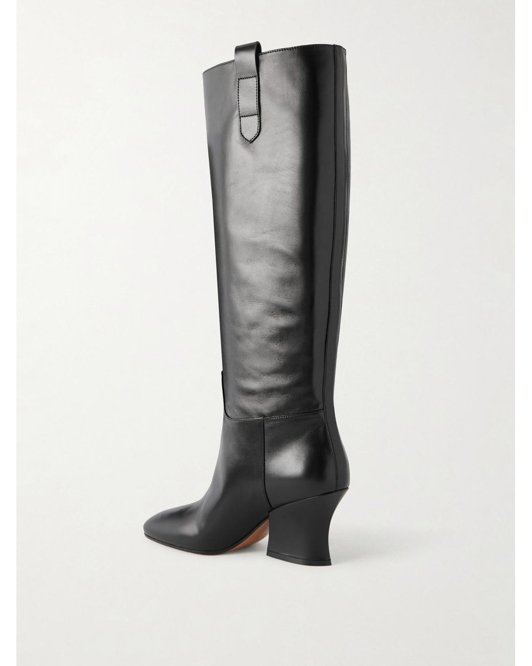 Jil Sander Black Lune Leather Knee Boots