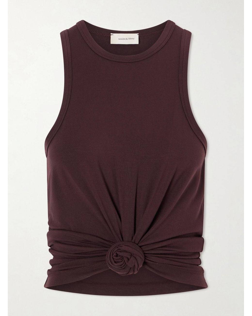 Magda Butrym Purple Cotton-Stretch Tank Top