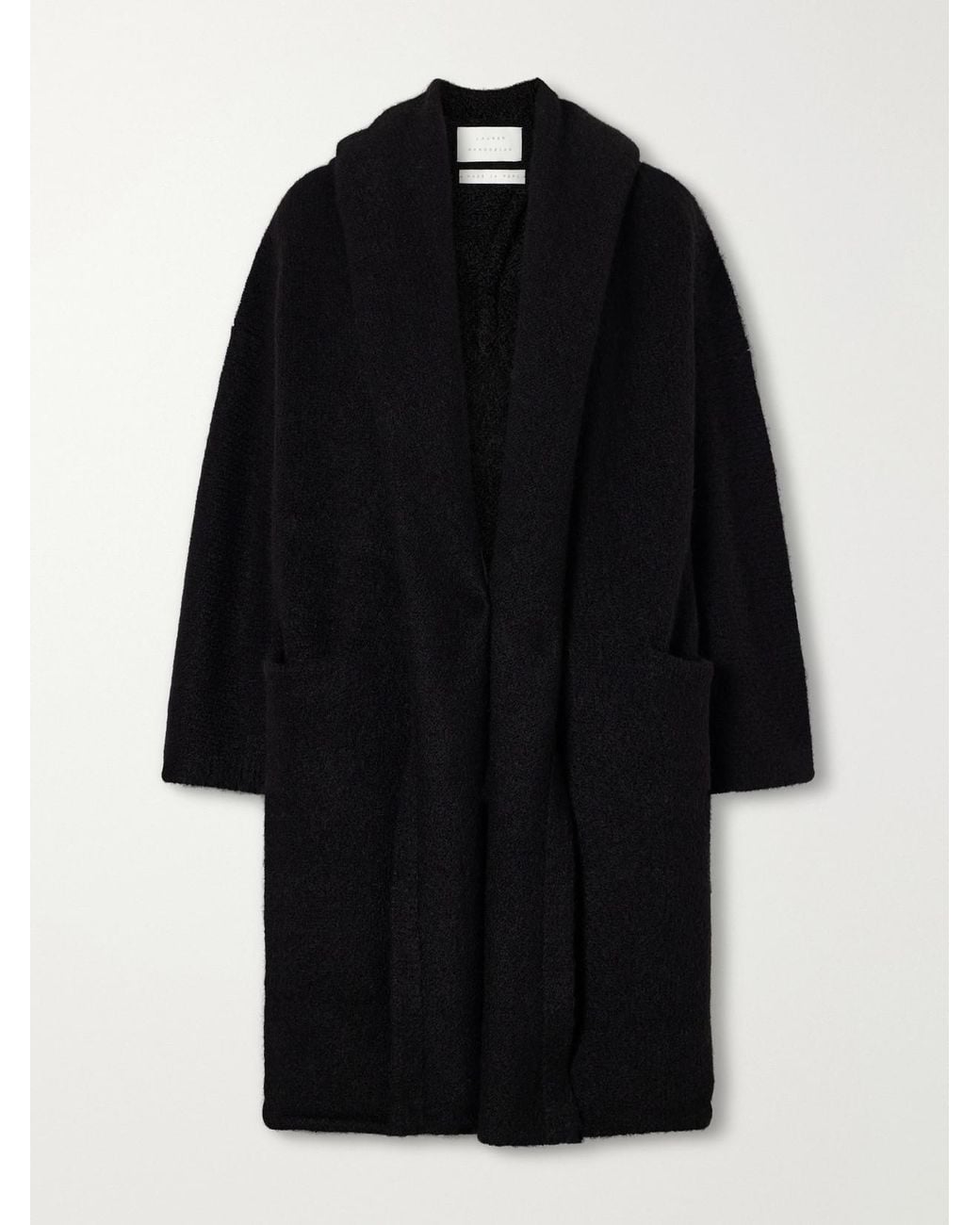 Lauren Manoogian Black Alpaca-Blend Coat