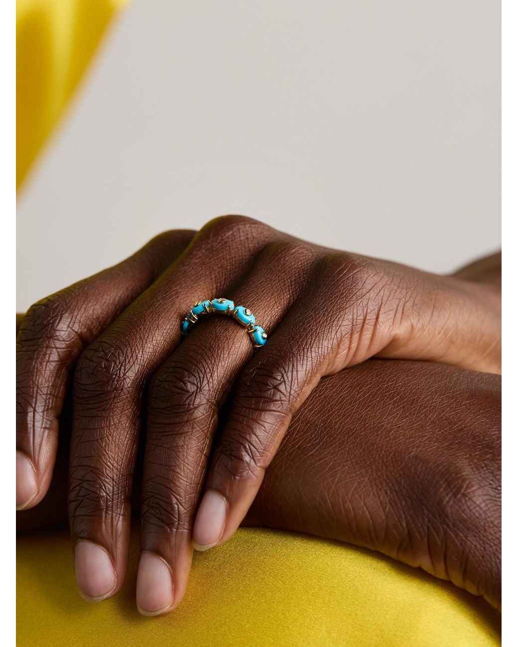 Sydney Evan Blue Eternity 14-Karat, And Diamond Ring