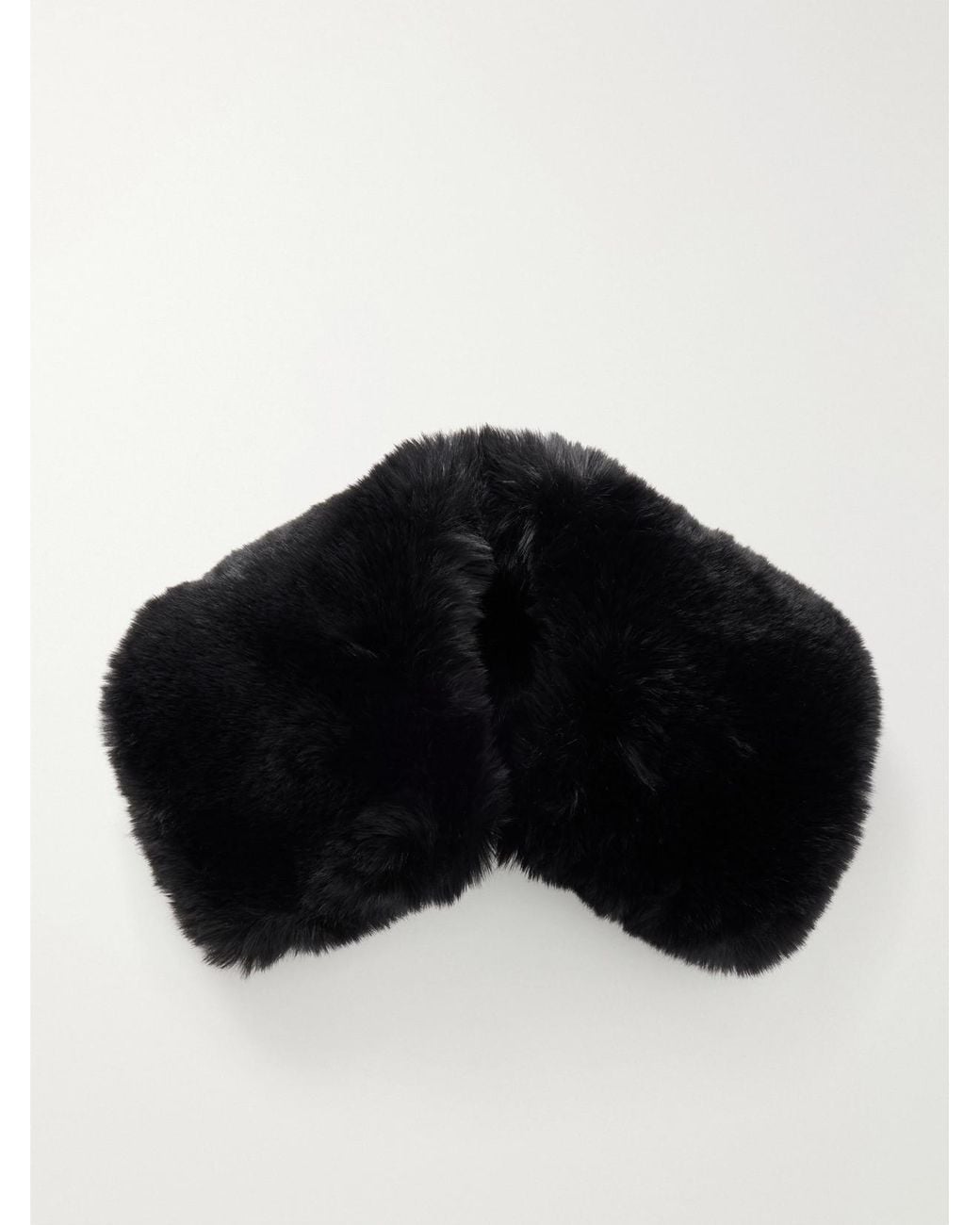 Magda Butrym Black Plush Scarf