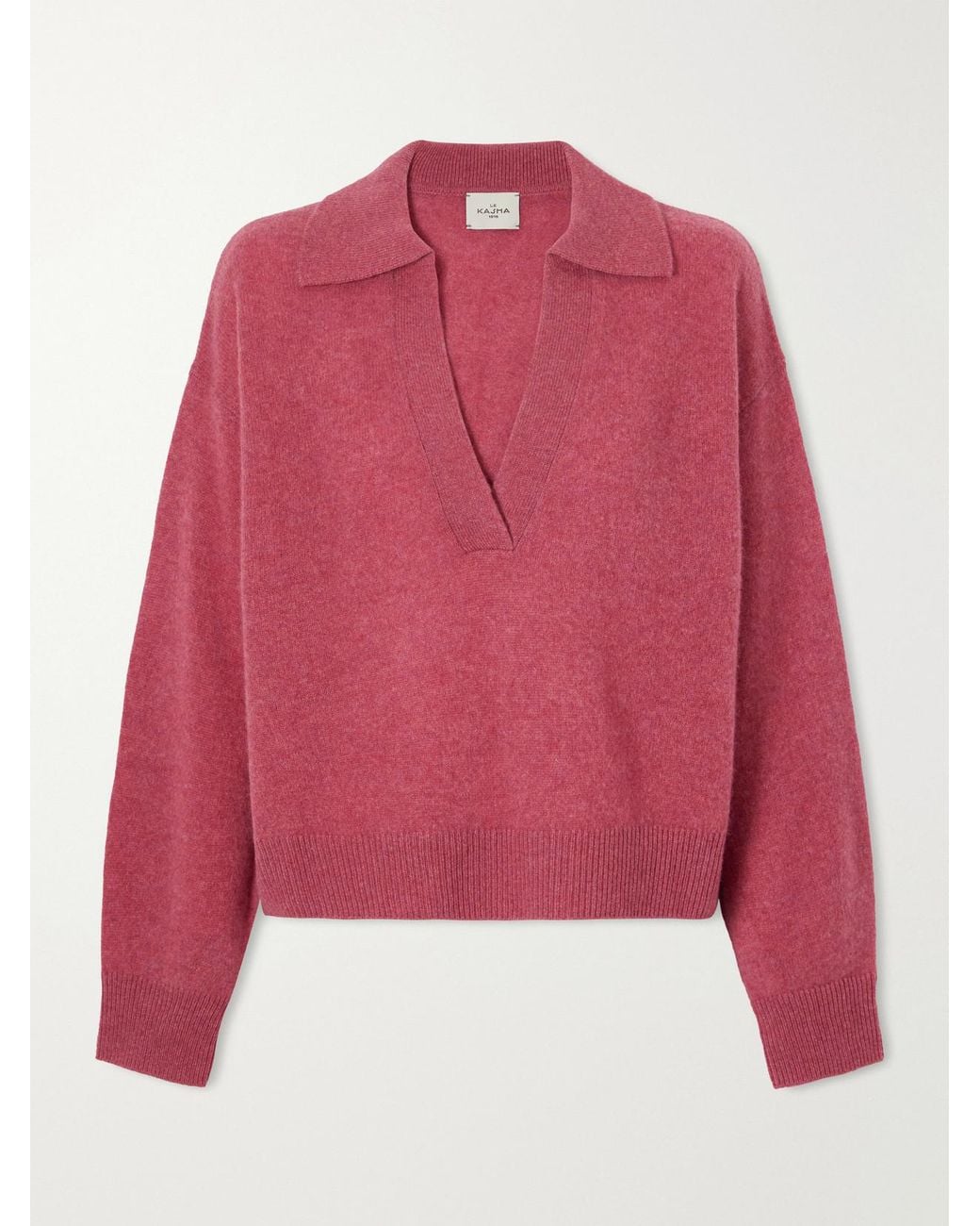 LeKasha Red Jacksob Cashmere Sweater