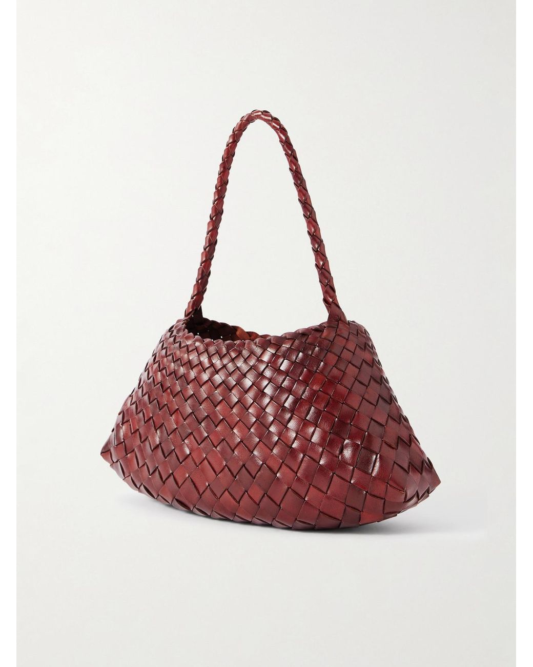 Dragon Diffusion Rosanna Mini Woven Leather Tote in Red | Lyst