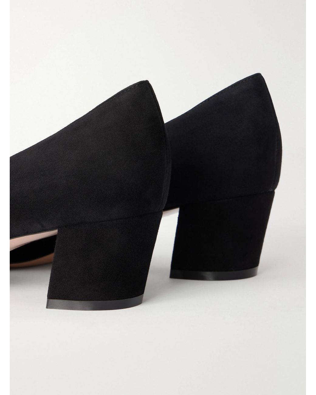 Gianvito Rossi Black New Piper 45 Suede Pumps