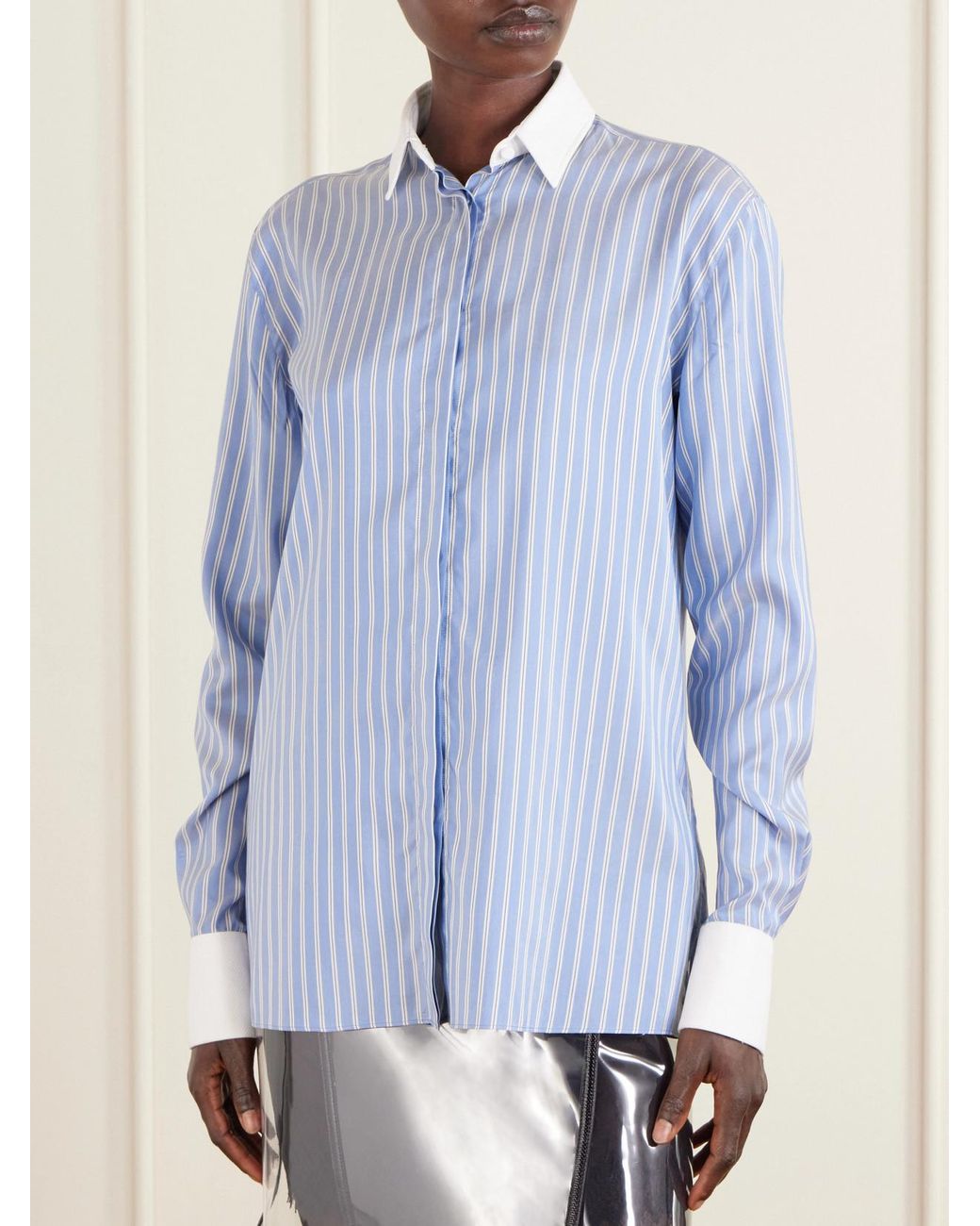 Tom Ford Blue Striped Silk Shirt