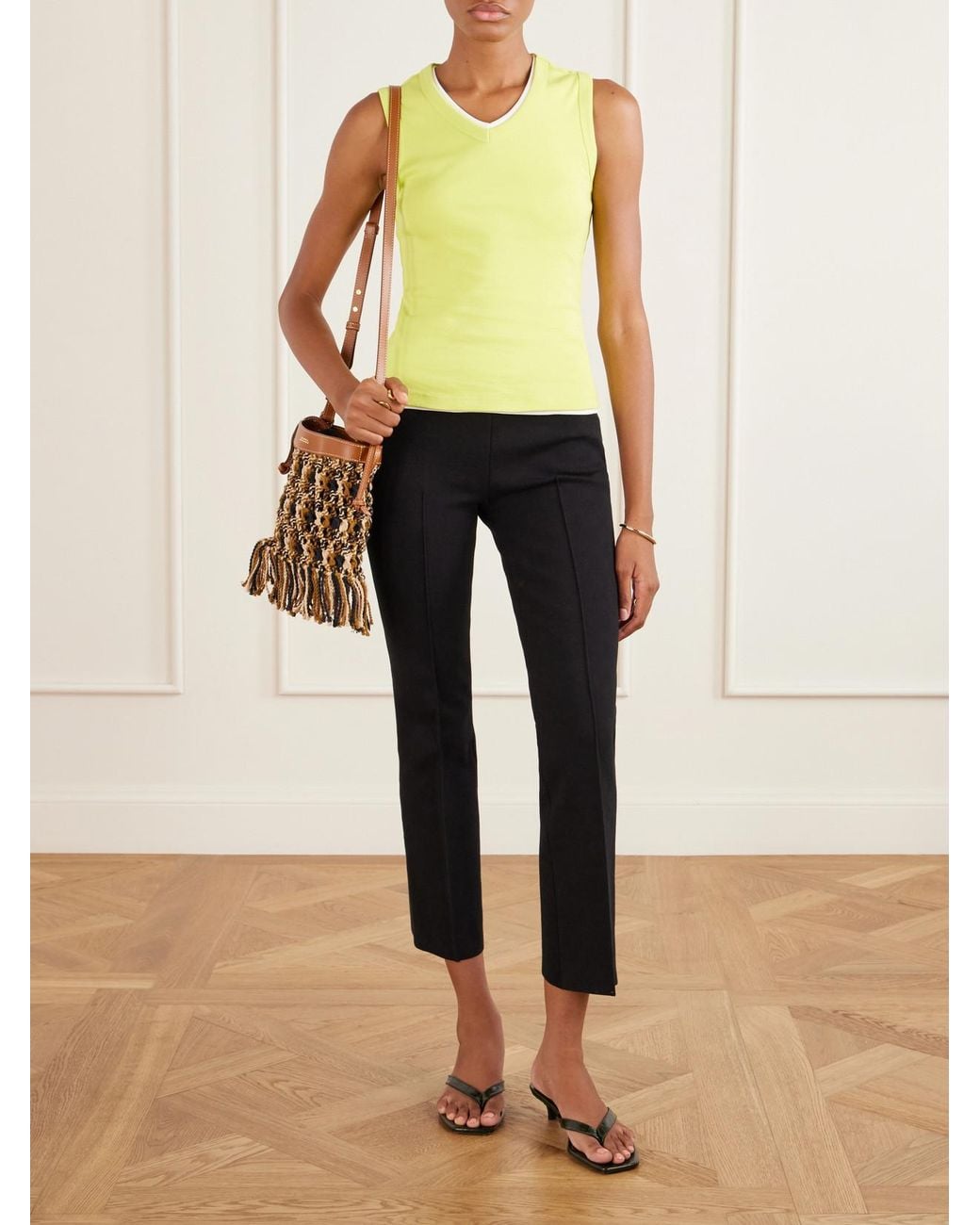 Flore Flore Yellow Jill Organic Cotton-Jersey Tank Top