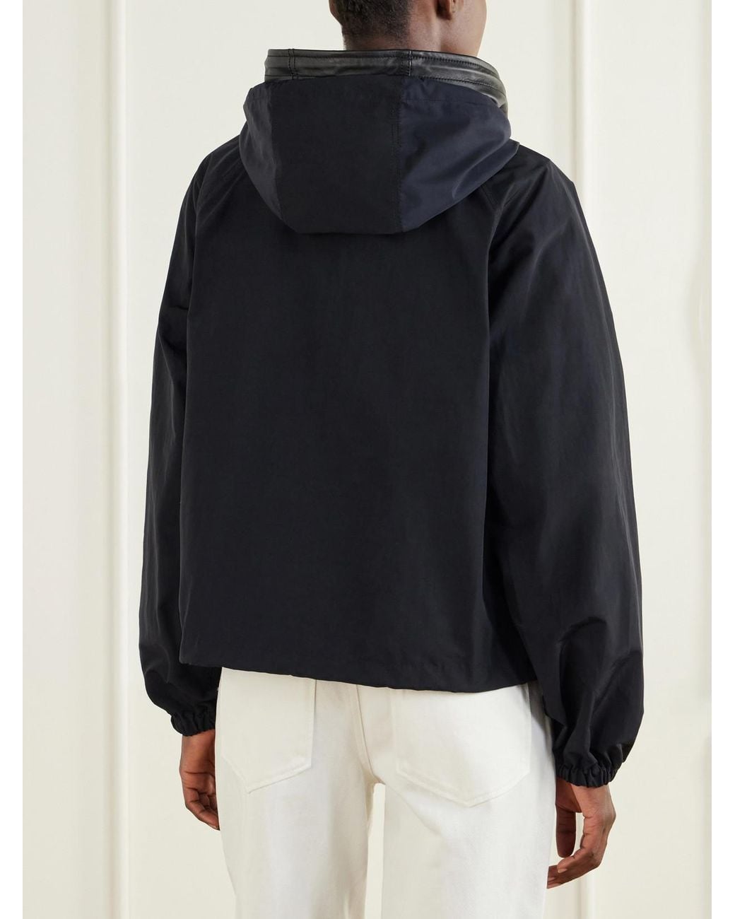Loewe Black Cotton-Blend Shell Hooded Jacket