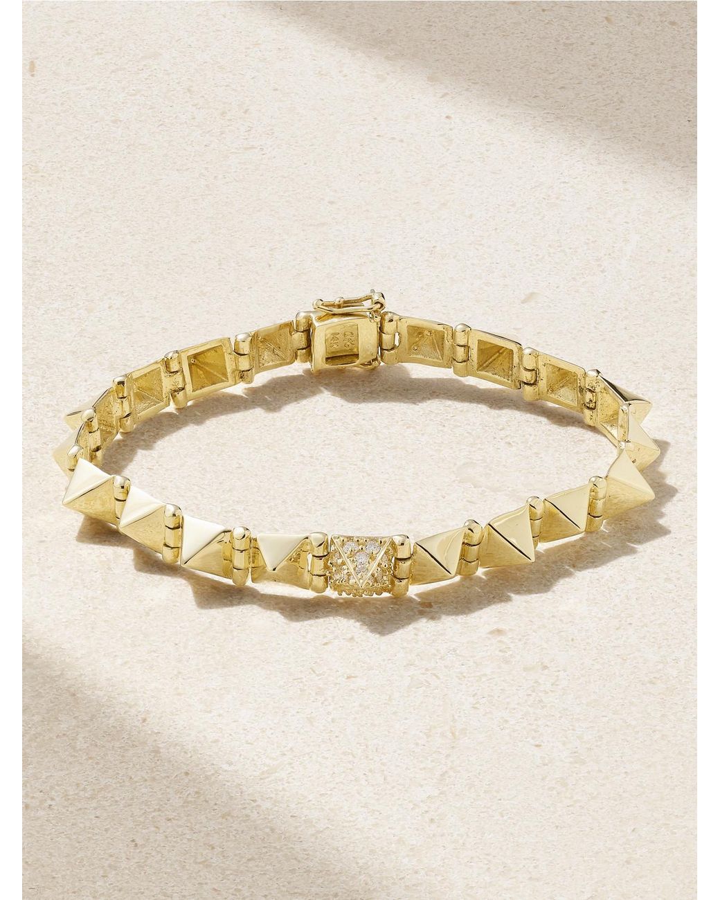 Anita Ko Metallic Small Spike 14-Karat Diamond Bracelet