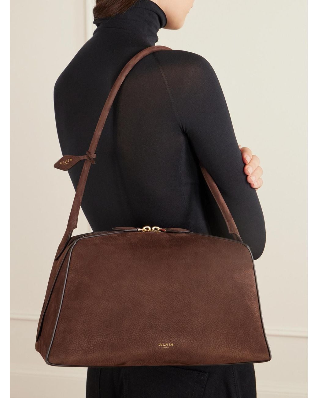 Alaïa Brown Le Bouledogue Medium Leather Shoulder Bag