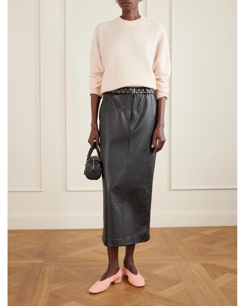 Aeyde Pink Delia Leather Pumps