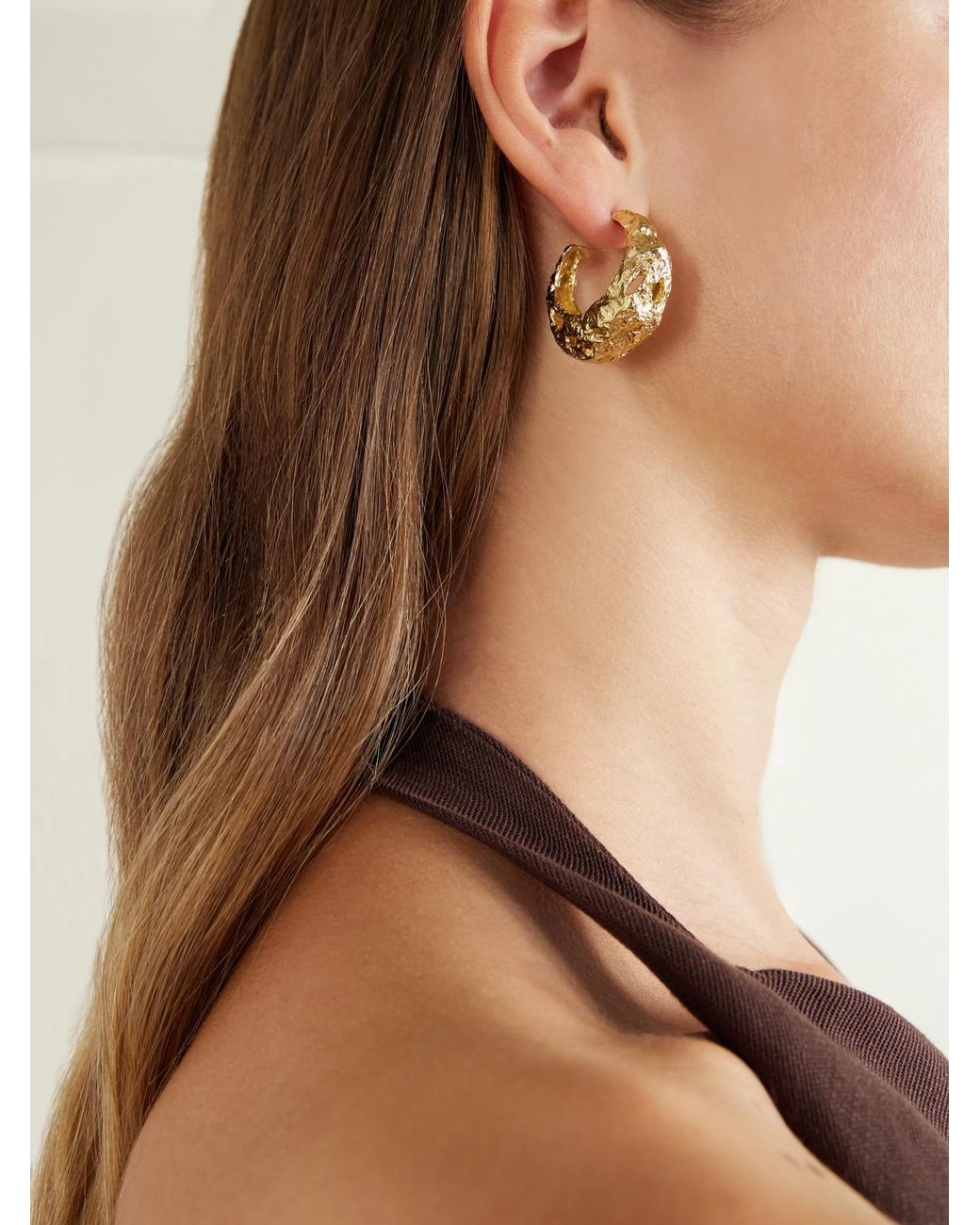 Paola Sighinolfi Metallic Galia 18-Karat-Plated Pewter Earrings
