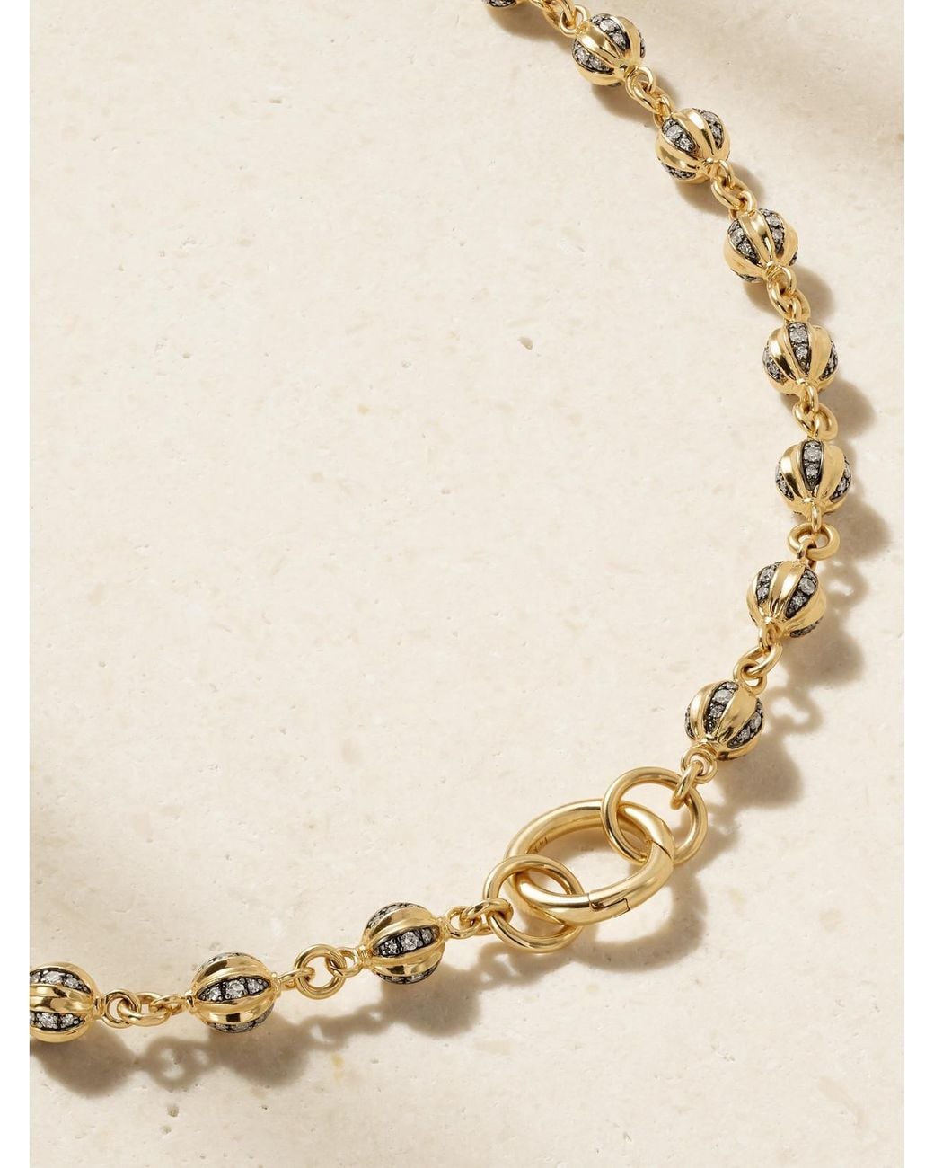 Lucy Delius Natural 14-Karat Rhodium-Plated Diamond Necklace