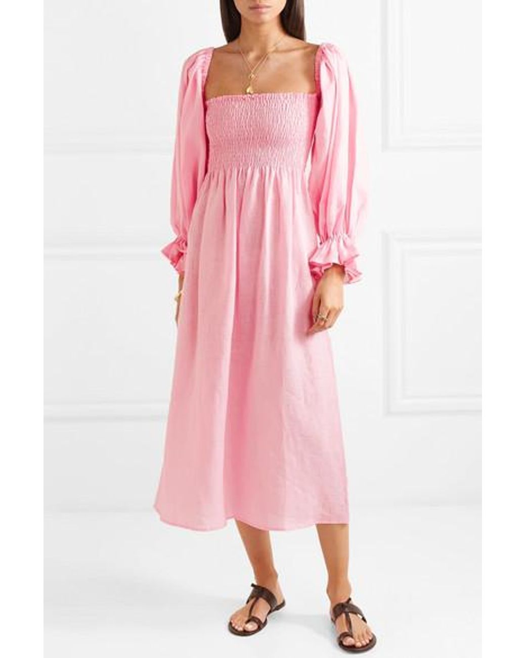 sleeper atlanta dress pink