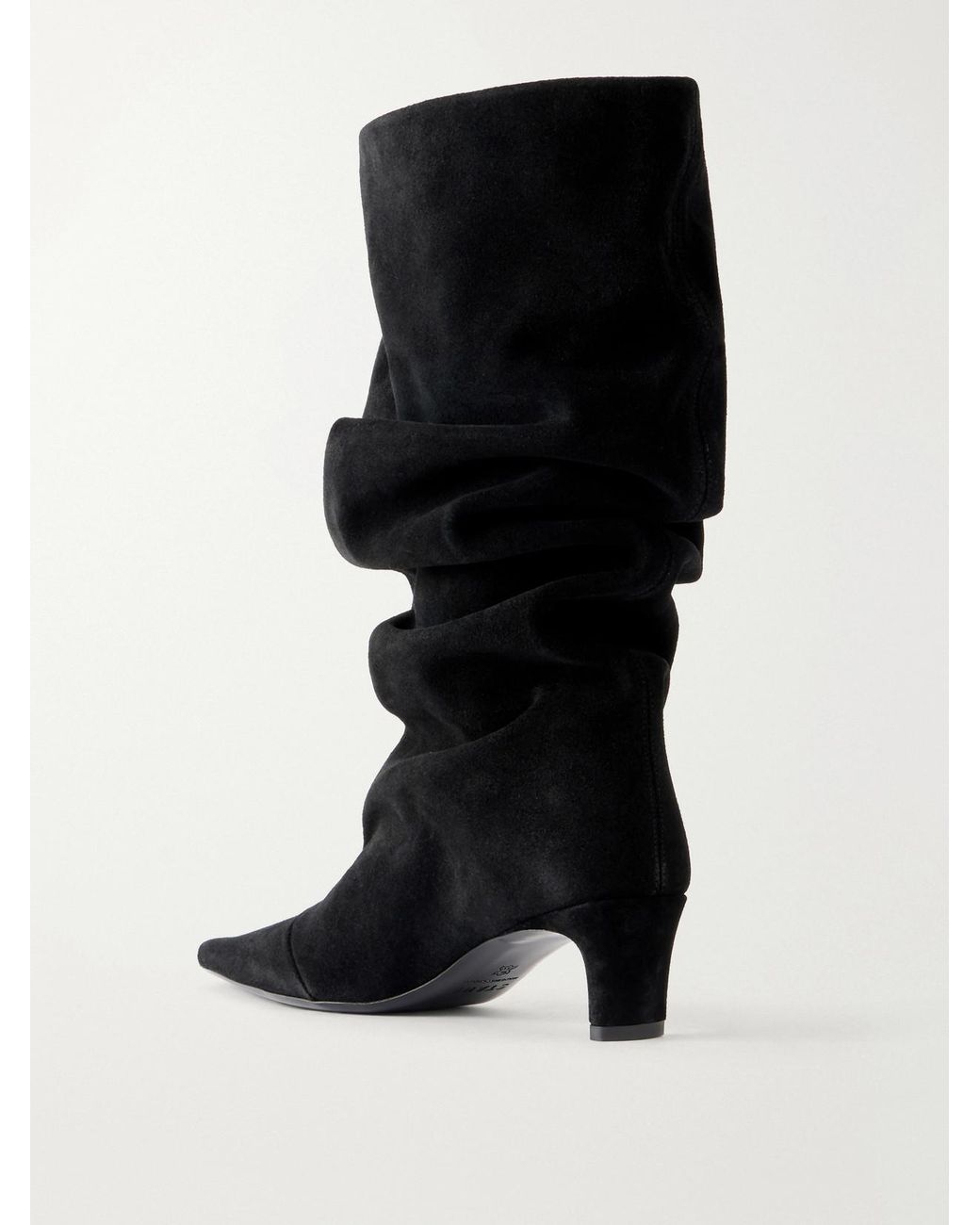 Staud Black Wally Suede Knee Boots