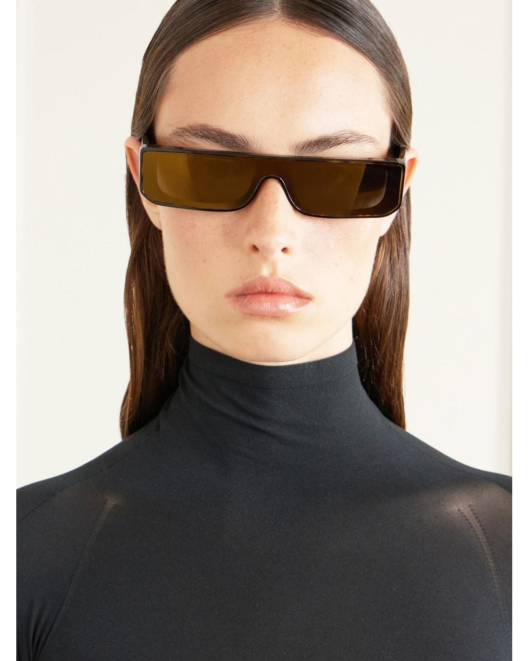 Alaïa Gray Square-Frame Tortoiseshell Recycled-Acetate Sunglasses
