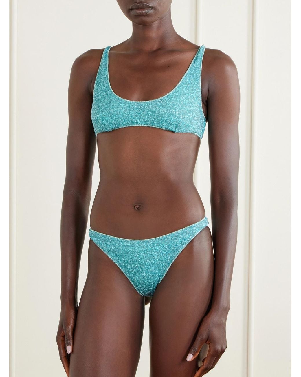 Oseree Blue Lumière Metallic Bikini