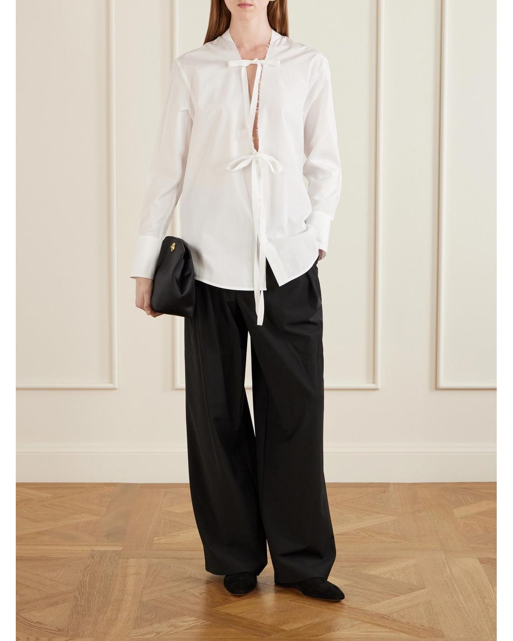 Emme Parsons White Suede Mules