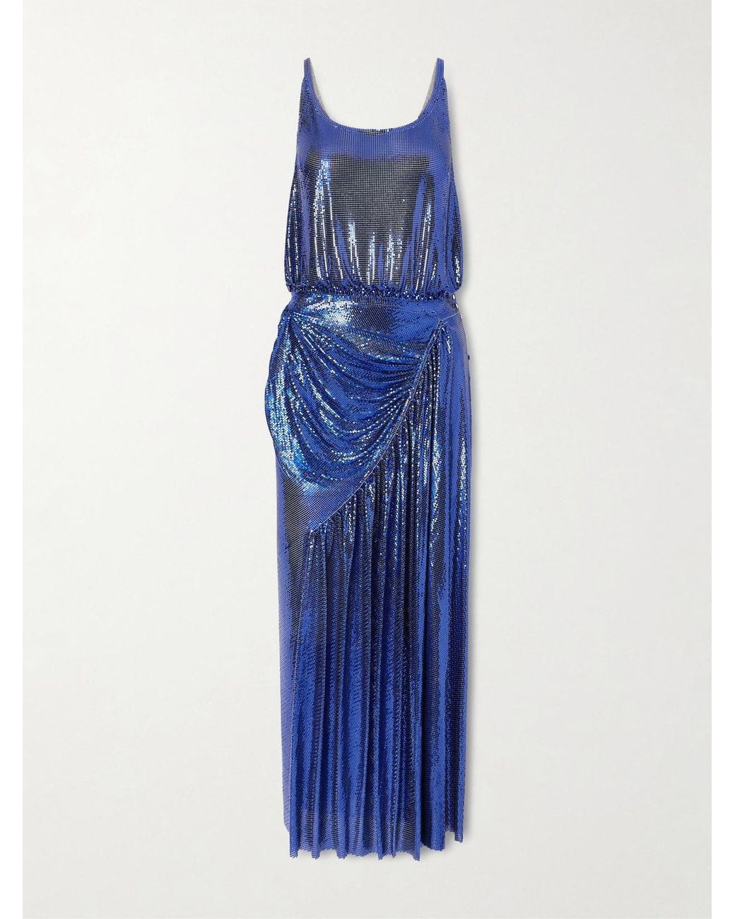 chainmail dress blue Rabanne Draped Pleated Midi in Pay With:150 Qs (Silkroll Fee: $3.75) please dont pull it One Pieces and Swimdresses Women's Cozy Lofty Sweater