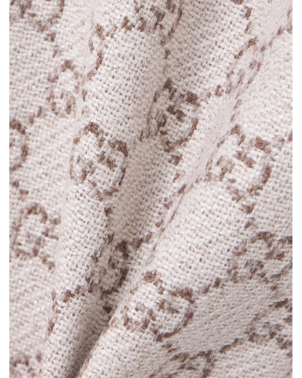 Gucci Pink Wool-Jacquard Scarf